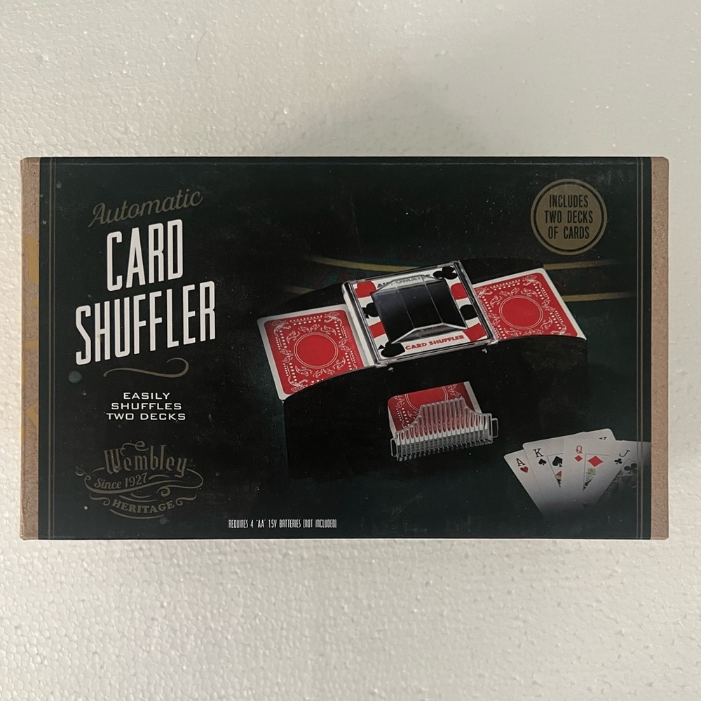 Automatic Electric Card Shuffler with two Card Decks